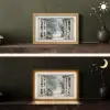 Bos - Winter - Bomen - Natuur - Pad - Doorkijk - Wit Light Box met kabel (Tafellamp) klein -sfeer3