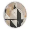 Abstract - Modern - Geometrisch - Pastel Akoestische PET Vilt - Rond klein -3d