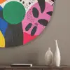 Vormen - Stippen - Kleurrijk Akoestische PET Vilt - Rond klein -sfeer5_closeup
