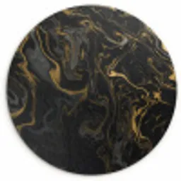 Marmer - Textuur - Grijs - Goud - Marmerlook - Luxe Wandcirkel kunststof plaat 5mm dik klein -3d