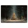 Kerstboom - Bos - Sneeuw - meerkleurig Placemat vinyl groot -zzsfeer1_Kitchenyeah-website