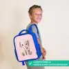 Olifant - Baby - Blosjes - Illustratie Kinderrugzak - Blauw middel -sfeer3_NL