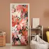Bloemen - Kunst - Abstract - Verf deurposter klein -sfeer1