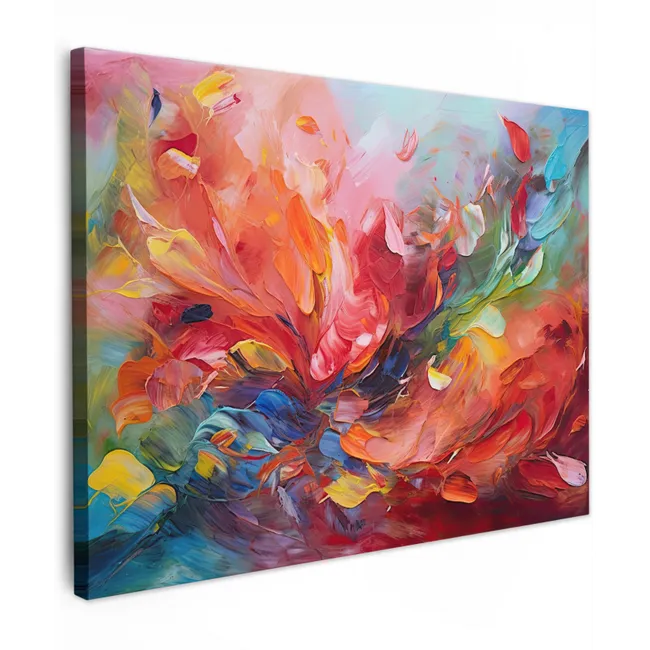 Canvas schilderij - Olieverf - Kunst - Abstract - Kleurrijk