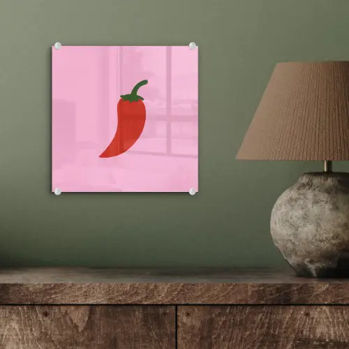 Peper - Rood - Illustratie plexiglas 5mm klein -sfeer3
