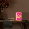 Quote - Retro - Roze Light Box met kabel (Tafellamp) klein -sfeer4