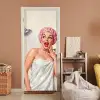 Vrouw - Douche - Roze deurposter klein -sfeer1