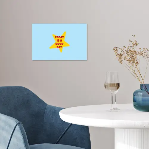 Ster - Today is a good day - Blauw poster papier klein -sfeer3