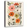 Veldbloemen - Stengels - Blaadjes - Groen Textielframe zwart klein -3d