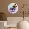 Piano - Pastel - Elegant - Dromerig Wandcirkel behangsticker klein -sfeer1
