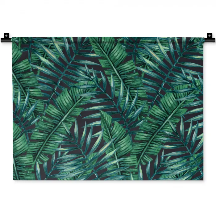 Jungle - Bladeren - Tropical Wandkleed katoen klein -zz3d