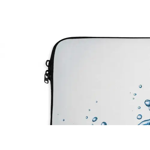 Spash - Water - Blauw laptophoes neopreen klein -detail