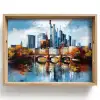 Bomen Frankfurt- Stad - Skyline - Brug Dienblad Rechthoek middel -z3d_shopping