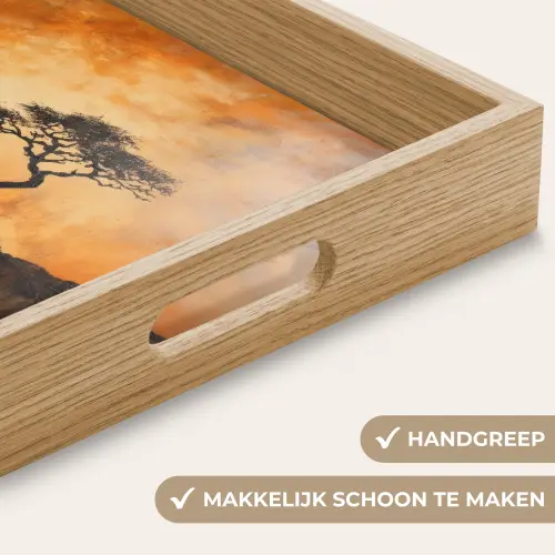 Boom - Landschap - Oranje Dienblad Rechthoek middel -USP_HandgreepNL