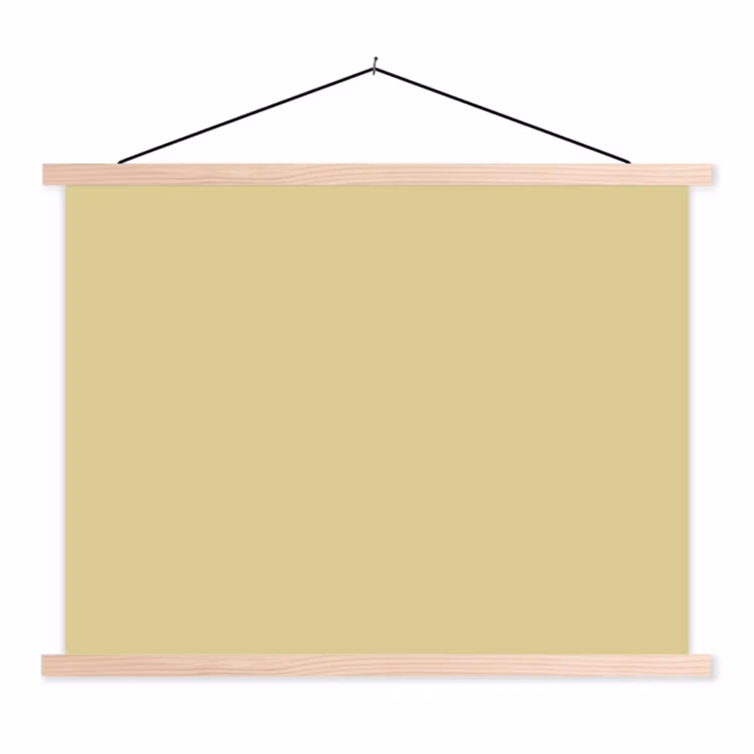 Golden - Clover - Geel textielposter latten blank klein 122 -3d