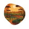 Landschap - Afrikaans - Zon Wandcirkel Organisch Forex 3mm klein -3d