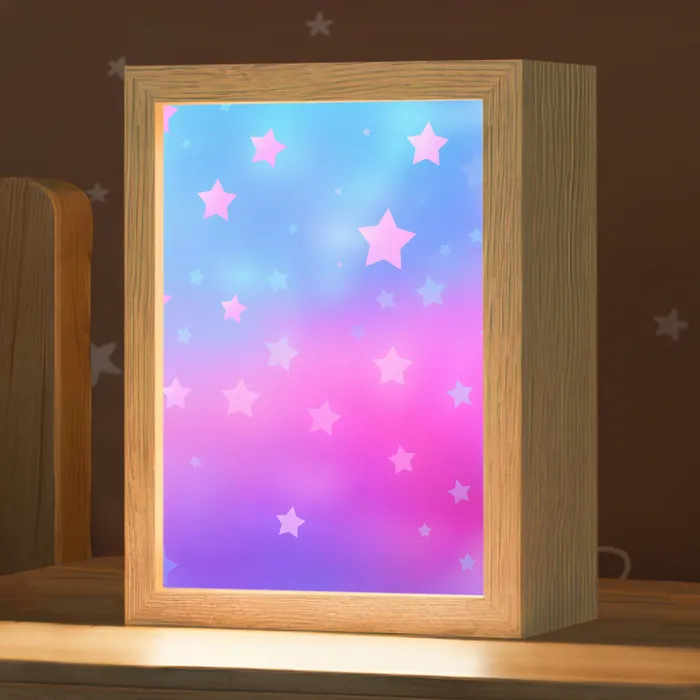 Sterren - Roze - Blauw Light Box met kabel klein -zzz_3d_website
