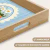 Aardbeien - Lijst - Rood - Geruit Dienblad Rechthoek middel -USP_HandgreepNL