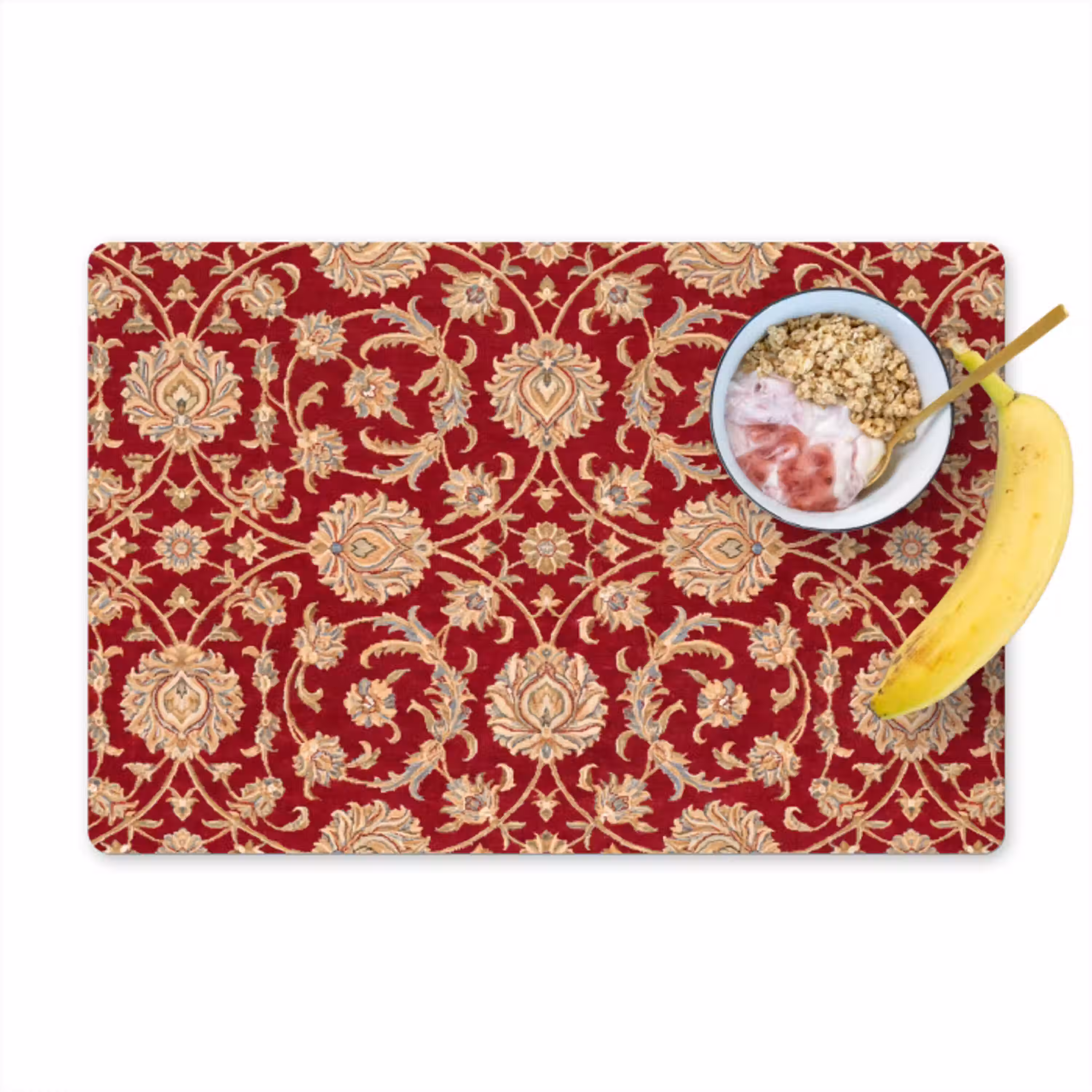 Patroon - Bloem - Klassiek - Oosters - Rood Placemat vinyl groot -zzzproduct_Kitchenyeah-website