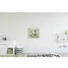 Gele kuifkaketoe - paradijsvogelbloemen - Groen textielposter latten blank klein -kinderkamer