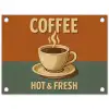Koffie - Kop - Vintage - Quote tuinposter los doek klein -3d