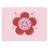 Bloem - Roze - Hartjes muismat rubber klein -3d