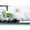 Bloemen - Quote - Beige - Lint Muursticker klein -keuken