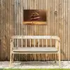Taart - Chocolade - Eten - Brownie Tuinposter op houten frame 2 cm dik klein -sfeer4