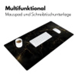 Zwart marmer - Gouden aders - Klassiek Muismat XXL klein -ysfeer4_duits
