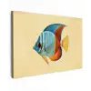 Vis - Vinnen - Blauw - Ogen canvas 2cm klein -z3d