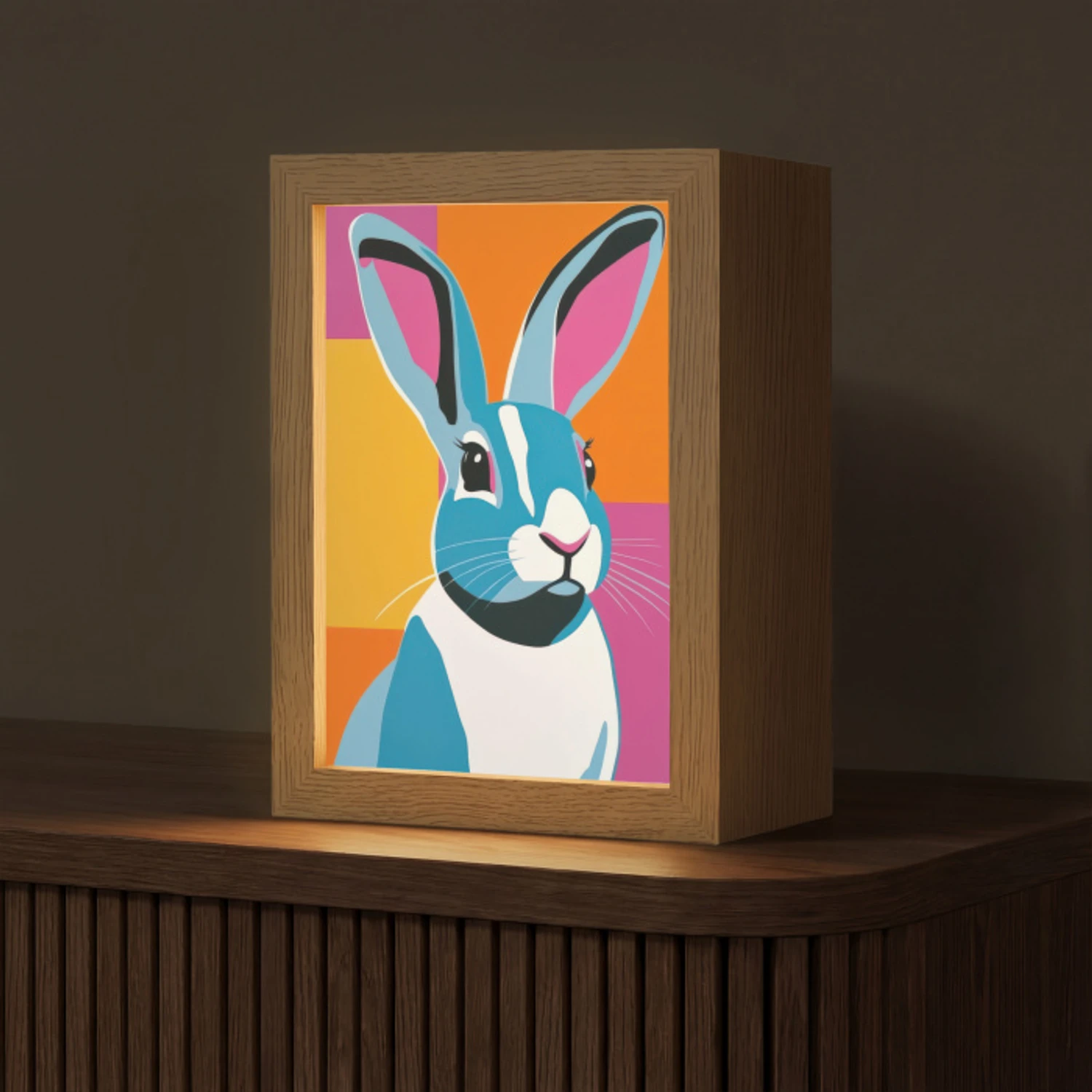 Haas - Kleurvakken - Oren - Roze Light Box met kabel (Tafellamp) klein -z3d_website