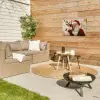 Kerstman - Rendier - Kerst - Christmas Tuinposter op houten frame 2 cm dik klein -sfeer2