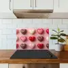 Macarons - Hartjes - Kleurrijk - Roze keuken achterwand spatscherm klein -sfeer2