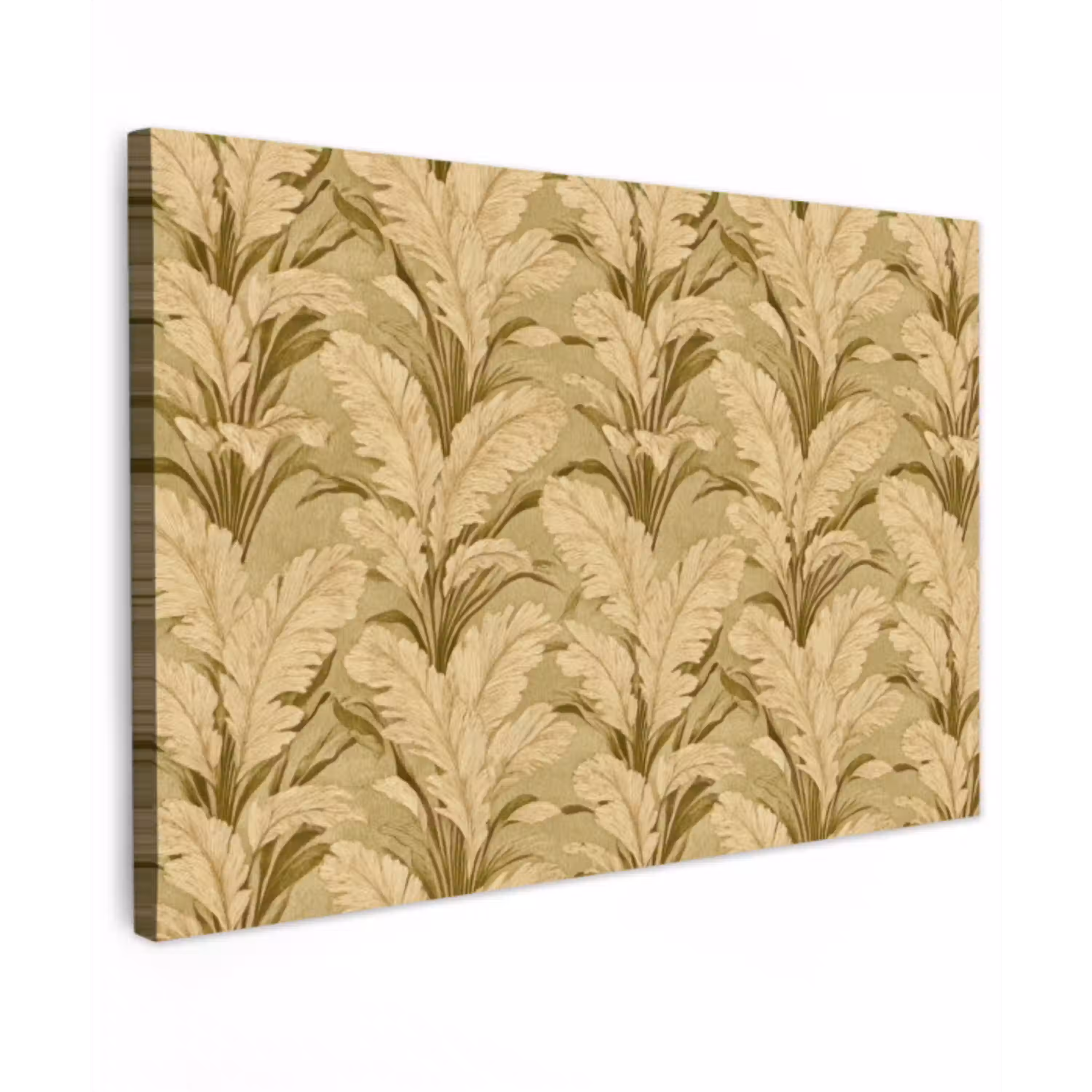 Palmbladeren - Klassiek - Groen canvas 2cm klein 34 -z3d