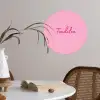 Toedeloe - Roze - Minimalistisch Wandcirkel behangsticker klein -sfeer3