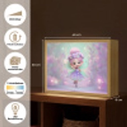 Fee - Paars - Sprookje Light Box met batterij (Wandlamp kind) middel -USP_websiteoverzichtDE
