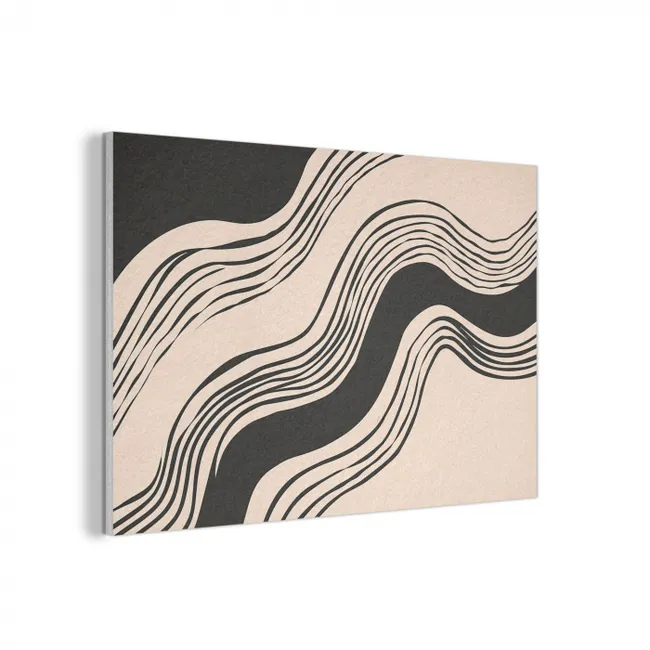 Akustikbild - Waves - Schwarz - Sand