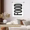 Food - Zwart - Wit - Decoratie Wandkleed katoen klein -sfeer1