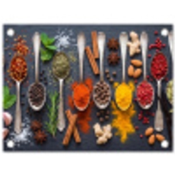 Kruiden - Lepels - Culinair - Kleurrijk - Sfeervol tuinposter los doek klein -3d