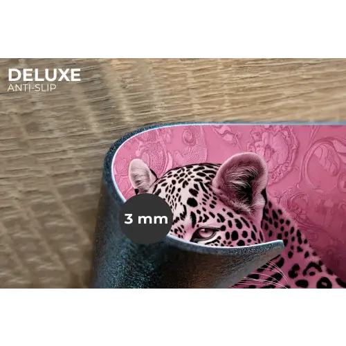 Panter - Luxe - Roze Placemat vinyl groot -closeup