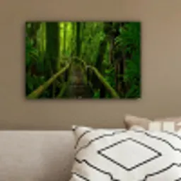 Jungle - Brug - Mos - Natuur - Tropisch canvas 2cm klein -sfeer3