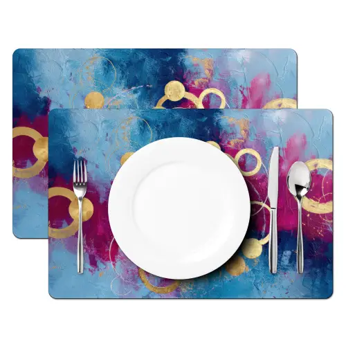 Cirkels - Goud - Abstract Placemat vinyl groot -zzsfeer2_Kitchenyeah-website