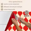 Golvend patroon - Retro - Rood - Beige keuken achterwand spatscherm klein 900 -spatscherm_NL