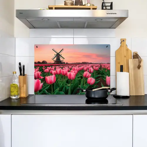 Tulpen - Molen - Nederland Inductie beschemer met haakjes klein -sfeer2