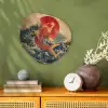 Koi - Zee - Golven - Zon Wandcirkel Organisch Forex 3mm klein -sfeer2