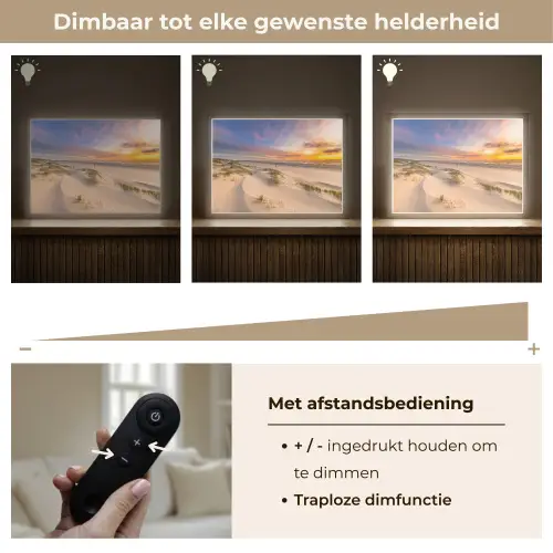 Duinen - Strand - Zonsondergang - Natuur - Zomer Light Box met batterij (Wandlamp) middel -USP_dimbaarNL