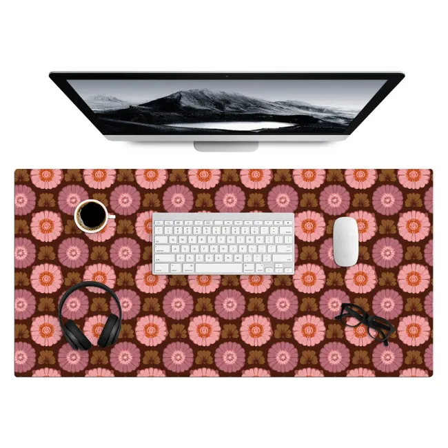 Desk Mat - Retro - Daisy - Pink