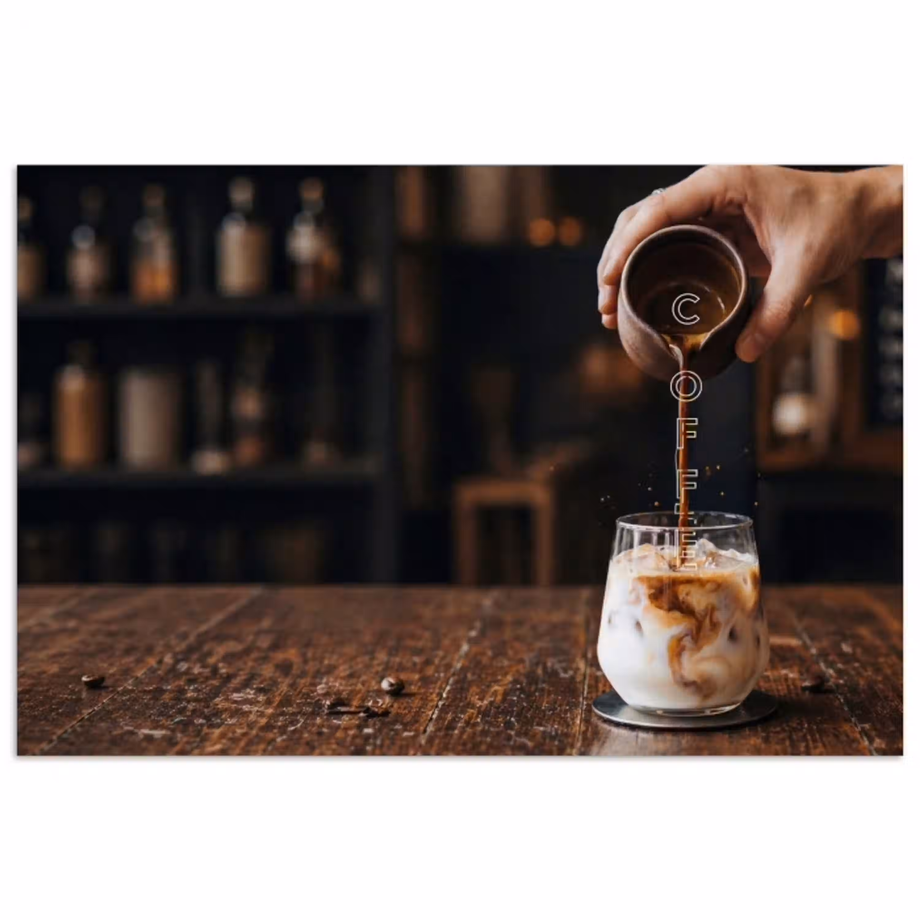 Espresso - Melk - Café poster papier klein -3d