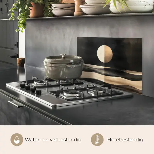 Maan - Cirkel - Goud keuken achterwand spatscherm klein -usp_NL