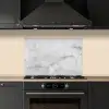 Marmer - Steen - Wit - Grijs - Marmerlook keuken achterwand spatscherm klein -sfeer1